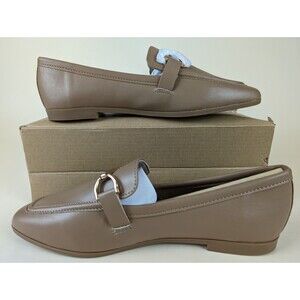 Journee Collection Mizza Loafers Womens 8 M Mocha Faux Leather Slip On Shoes NWB